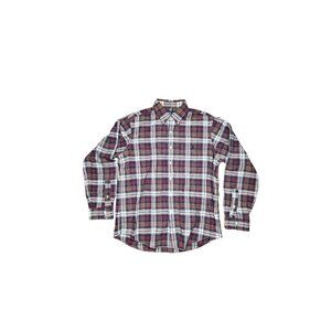 Ralph Lauren Men's Red and White Plaid Button Down Shirt - Size Large